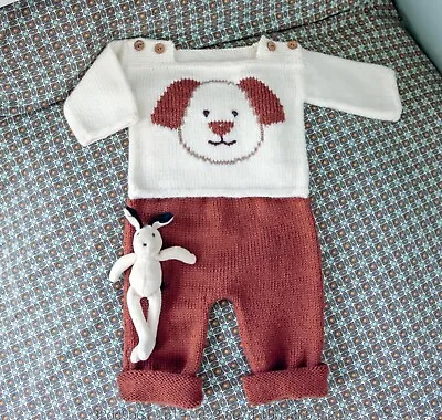 Knitting Pattern Cutest Baby Puppy Outfit & Dog Toy 6 Months-2 Years • £3.99