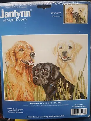Counted Cross Stitch Kit Dogs Retrievers By Janlynn • £9.99