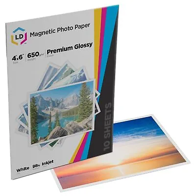 LD Glossy Inkjet Magnetic Photo Paper 4x6 (10 Sheets) • $8.99