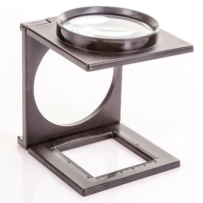 HANDS FREE MAGNIFYING GLASS ON STAND Third Hand Hobby Craft Folding Magnifier • £7