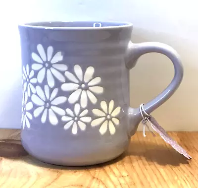 Seeds & Sunshine PURPLE Floral Ceramic Coffee Tea Mug Cup Drinkware Gift • $13.99