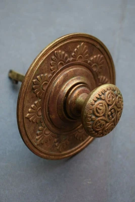 £298 • Buy Victorian Reclaimed Brass Door Bell Pull Handle Vintage Old Tonks Press Front