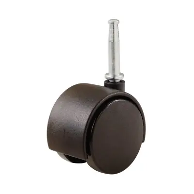 2 In. Black Plastic And Steel Twin Wheel Swivel Stem Caster With 75 Lb. Load Rat • $5.76