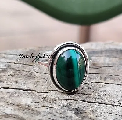 Malachite Ring 925 Silver Ring Handmade Ring Women Ring Gemstone Ring MO126 • $13.05