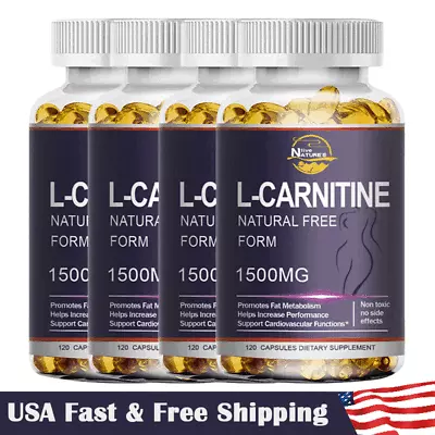 L-Carnitine Softgel - 1500mg Fat Burner Weight Loss Energy Support 1/2/4Bottles • $13.26