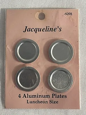 Vintage Dollhouse Miniature Jacqueline's Aluminum Plates For Kitchen New In Bag • $7.99