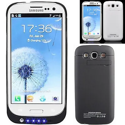 3200 MAh Battery Power Slim Case Charging Cover For Samsung Galaxy S3 I9300 SIII • £3.89