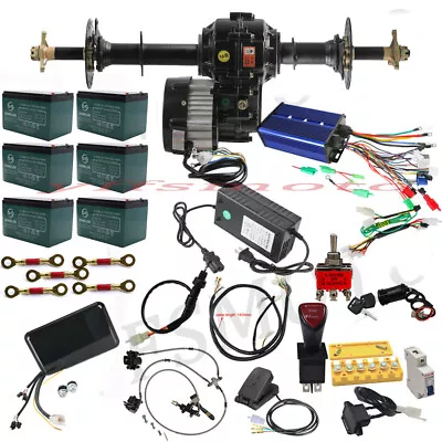 Trike ATV Rear Axle Kits 1000W 1500W Differential Motor Gearbox Charger Throttle • $42.99