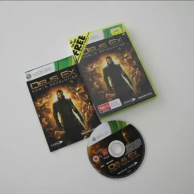 Deus Ex Human Revolution - Microsoft Xbox 360 CIB Aus + FREE POST • $8