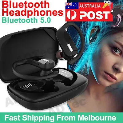 $29.29 • Buy Sweatproof Wireless Bluetooth Earphones Headphones Sport Gym Earbuds Mic LCD