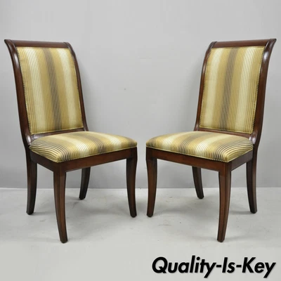$1600 • Buy E.J. Victor Saber Leg Regency Style Mahogany Dining Room Side Chairs A Pair