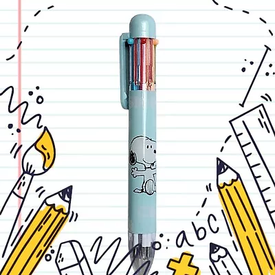 Super Cute Peanuts Snoopy / Woodstock 6 Color Ballpoint Pen Unique  Fun  Gift • $9.95