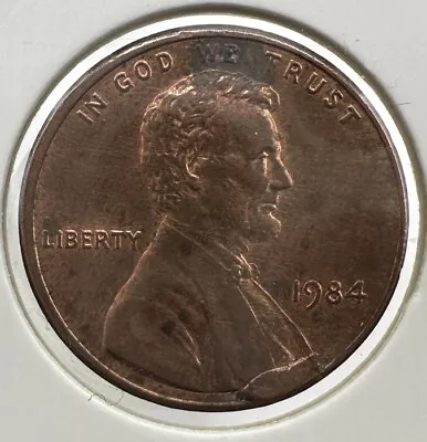 1984 P Cent With Huge Cud On Obverse • $49.50