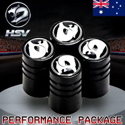 HSV Black Helmet/Lion Tyre Valve Caps - Fits HSV Holden Commodore R8 B • $19.97