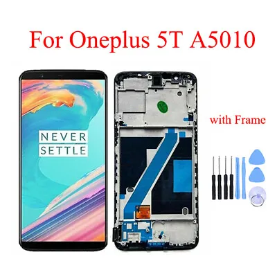 $60.59 • Buy New For ONEPLUS 5T A5010 6in LCD Touch Screen Replace Digitizer Assembly + Frame