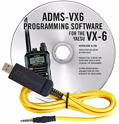 Yaesu Adms-vx6-usb Software & Cable For Vx-6/usb • $54