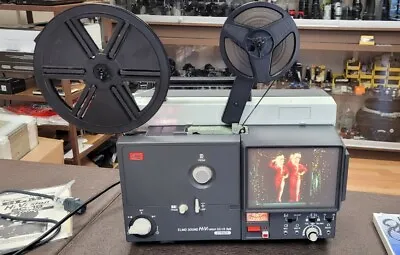 ELMO SC-18 M HiVision 2-Track Super 8mm Sound Projector In Original Box Tested • $750