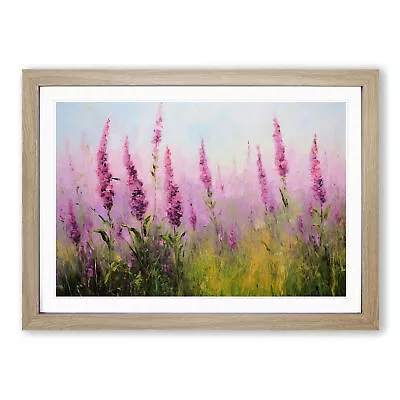Lavender Flower Impressionism Framed Wall Art Poster Canvas Print Picture • £24.95