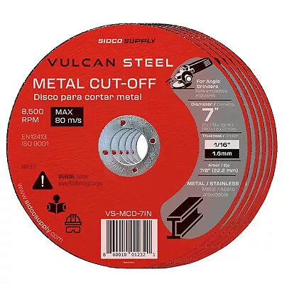 (5pk) 7/8  Bore Cut Off Wheel 7  Disc Abrasive Angle Grinder Cutting Steel Lathe • $16.15