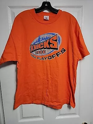 Vintage New York Knicks Toronto Raptors NBA Playoffs 2 Sided T Shirt Mens XL  • $30