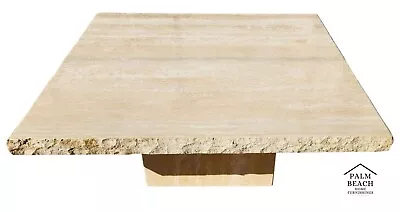 Italian Live Edge Travertine Polished Coffee Table 1970s By STONE INTERNATIONAL • $4495