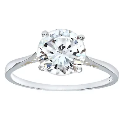 Sterling Silver 2.00ct Solitaire Ring Size J K L M N O P Q R S T U V • £12.95