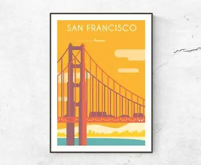 San Francisco Poster / Print / USA Travel  Collectable Travel Retro Home Decor • $17.67