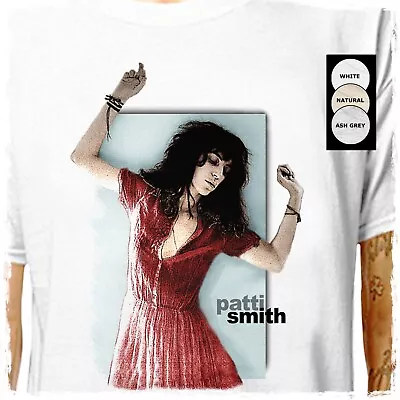 T-Shirt (WHITE - SMALL): Patti Smith / Punk Rock Music Poet  Iggy Pop Lou Reed • £11.75