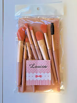 MAKE UP BRUSHES 8 PIECES SET Rose Gold With Carry Pouch • $17.95