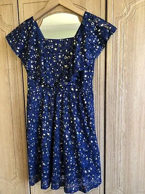 Yumi Girl Navy With Gold Star Design- Aged 9/10 • £8.50