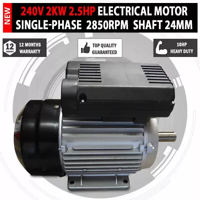 Electrical Motor Single-phase 240v 2kw 2.5HP 2850rpm Shaft 24mm Air Compressor  • $1450