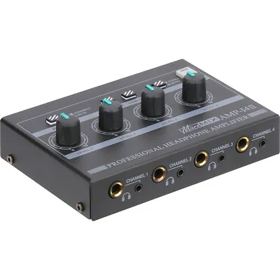 Mini 4-Channel Mono/Stereo Headphone Monitoring Amplifier Portable Audio Mixer • $39.99