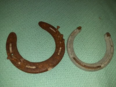 $17 • Buy 2 Old Horseshoes W/old Nails 