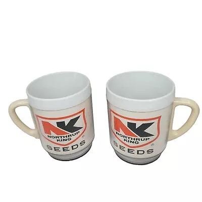 Northrup King Seeds Vintage Insulated Coffee Cups Mugs Set Of 2 Farming Ag Dawn • $19.97