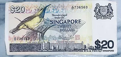 Singapore $20 Dollars 1979 Circulated. Free Shipping In USA! • $18