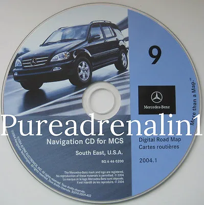 01 2002 Mercedes Ml320 Ml430 Ml500 Ml55 Navigation Disc Cd 9 S East Fl Al Ga Sc  • $65