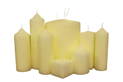 £7.25 • Buy Church Pillar Candles - High Quality Ivory-White Large Unscented Long Burn Wax