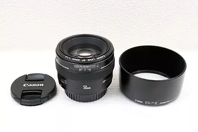 CANON EF 50mm F1.4 USM PRIME LENS + ES-71 II HOOD - EXCELLENT CONDITION • £165