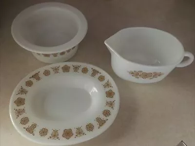 Vintage Pyrex Butterfly Gold Set Of 3 Serving Dishes USED • $19.99