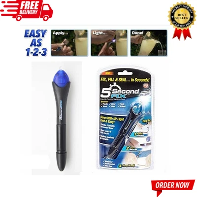£3.15 • Buy Quick 5 Second UV Light Fix Liquid Glass Welding Compound Glue Repair Tool Pen