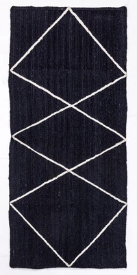 $403.74 • Buy Handmade Jute Rug Braided Living Room Rectangle Blue Carpet Non Slip Mat 9x12 Ft
