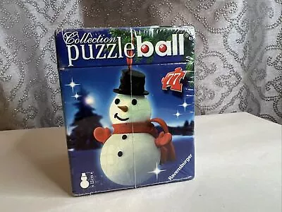 $18 • Buy 2007 Ravensburger 3D Christmas Snowman Puzzle Ball Ornament 77 Pieces. NEW NIB