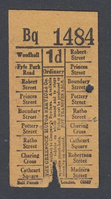 £1.99 • Buy Vintage Ticket Greenock Motor Services Bus 1d Woodhall Bell Punch Ticket