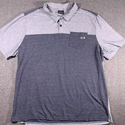 Oakley Shirt Mens XXL 2XL Gray Golf Polo Shirt Performance Regular Fit • $9.99