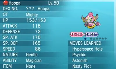 $1.50 • Buy Hoopa Event Pokemon For Pokemon X/Y, OR/AS, S/M, & US/UM On Nintendo 3DS