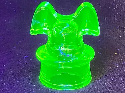 Green Vaseline Glass Mickey Mouse Hemingray Insulator Uranium Electric Miniature • $28