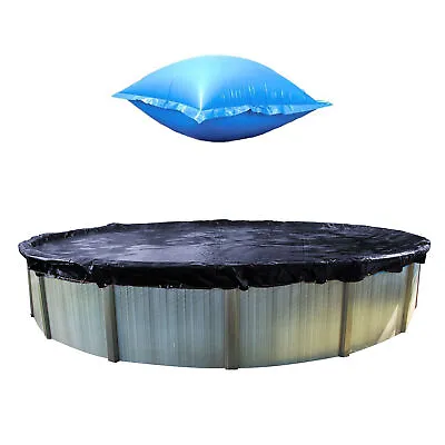 Swimline 24 Ft Round Above Ground Winter Pool Cover W/ 4'x8' Closing Air Pillow • $70.99