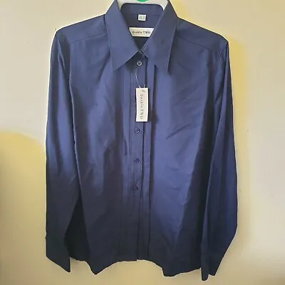 Double Two Navy Blue Blouse Shirt Sz 12 Edwardian Steampunk New • £12