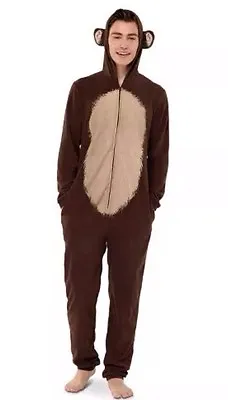 NEW Bio World MONKEY Hooded Non Footed Pajamas Costume 1 PC XL Tail Ears LASTONE • $49.99