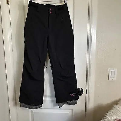 Volkl Girls Black Snow Snowboard Pants Sensortex 10k  Size 10 • $44.99